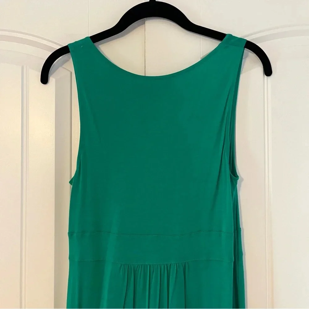 Boden Sequin Beaded Green Maxi Dress Sleeveless Size 4 NWT